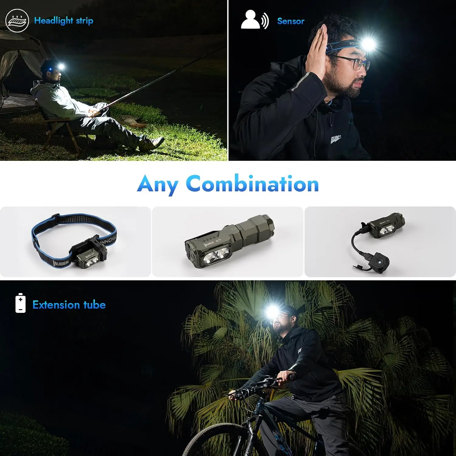 WUBEN E7 1800 Lumen Rechargeable Mini Flashlight with Magnet - Super Bright 6 Modes ArmyGreen EDC Flashlight, Typ-C Rechargeable