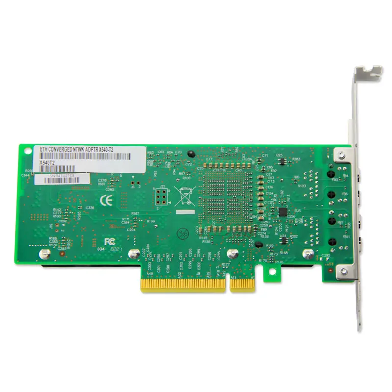 X540-T2 인텔 칩셋 PCIe x8 듀얼 구리 RJ45, 10Gbps 포트 이더넷 네트워크 카드, PCIE-X8 X16