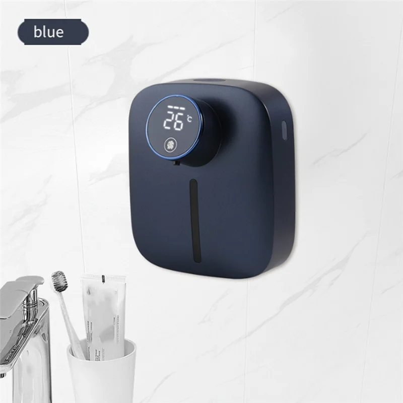 ABFS 壁掛け自動ソープディスペンサー USB 充電式多機能センサー LED デジタルディスプレイ 320ML