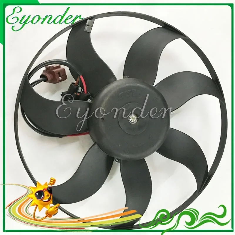 Cooling Condenser radiator Fan for Volkswagen TOURAN RABBIT CADDY GOLF PASSAT VENTO EOS JETTA TIGUAN CC SCIROCCO NOVO 3C0959455F