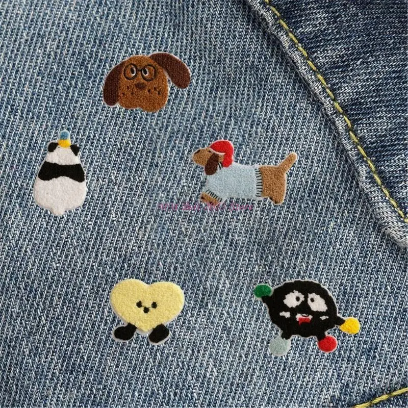49ME 10 -stuks borduurwerklijsten Patches Animal Stickers Non -Ssewing voor kinderen en volwassenen