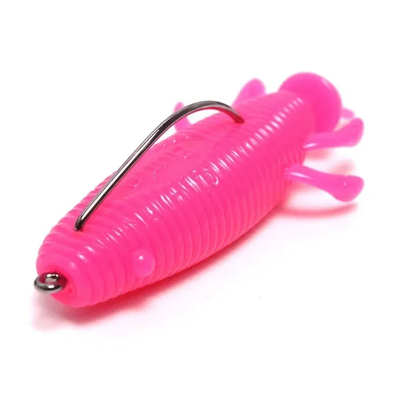 NEW 5PCS 80mm 13g Floating Needle Shaped Tail Trout Soft Worm Fishing Lure Grub Bait Silicone Artificial Carp Rubber Wobblers