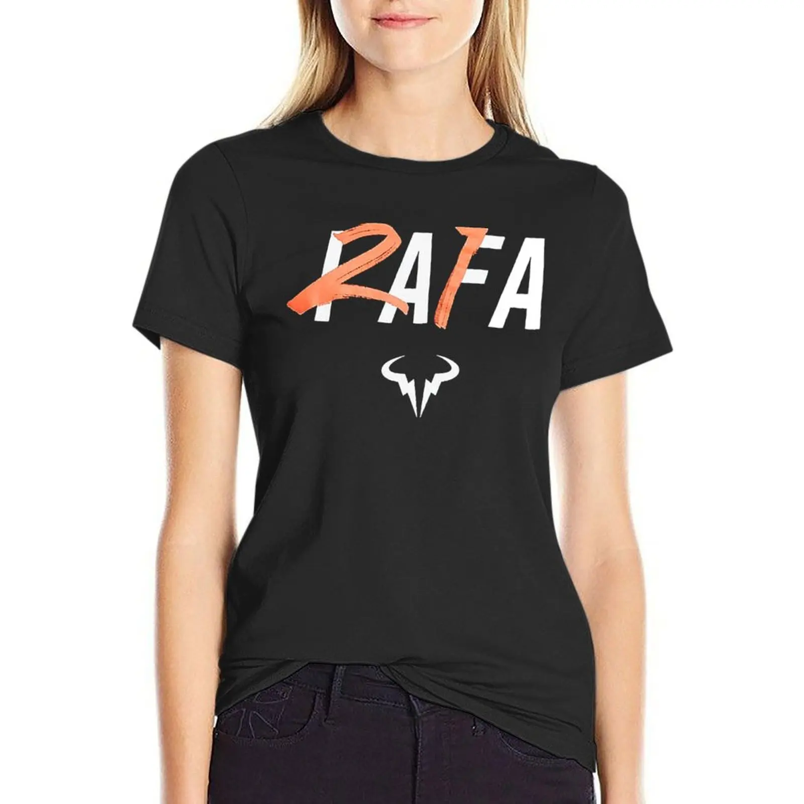 Rafael nadal 21 T-Shirt female summer top graphics vintage clothes t shirts for Womens