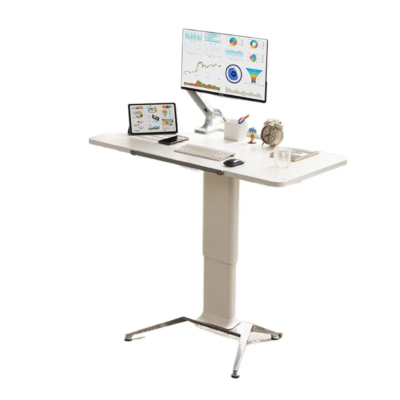 Lifting workbench Movable computer Pneumatic desk Flippable drawing desktop Home study desk