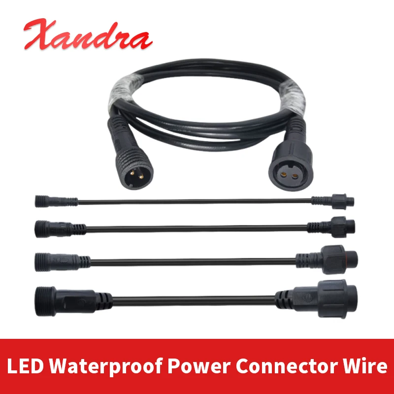 IP67 2 3 4 5 6 7 8 Pin Power Connector Wire Outdoor Waterproof LED Docking Plug Cable 0.3-2.5 Square Male Female Extension Line