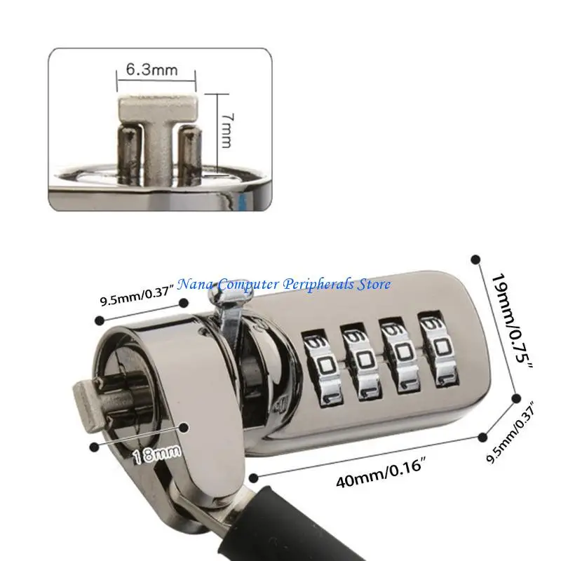 F68C Anti-Theft Lock Computer PC Password Cable Locker for Monitor Digital Equipment - view 6