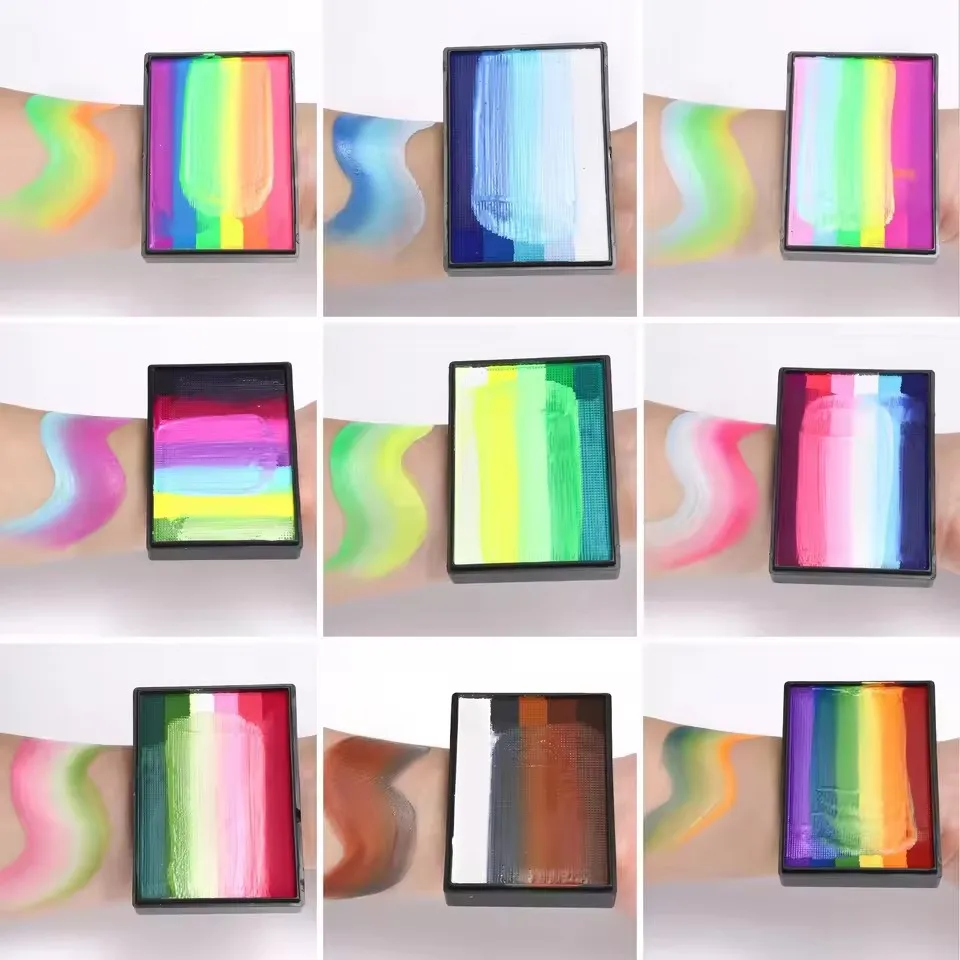 50g Water Based Face and Body Paint Aqua Wet Pastel Neon Water Activated Hydra Split Cake Eye Liner
