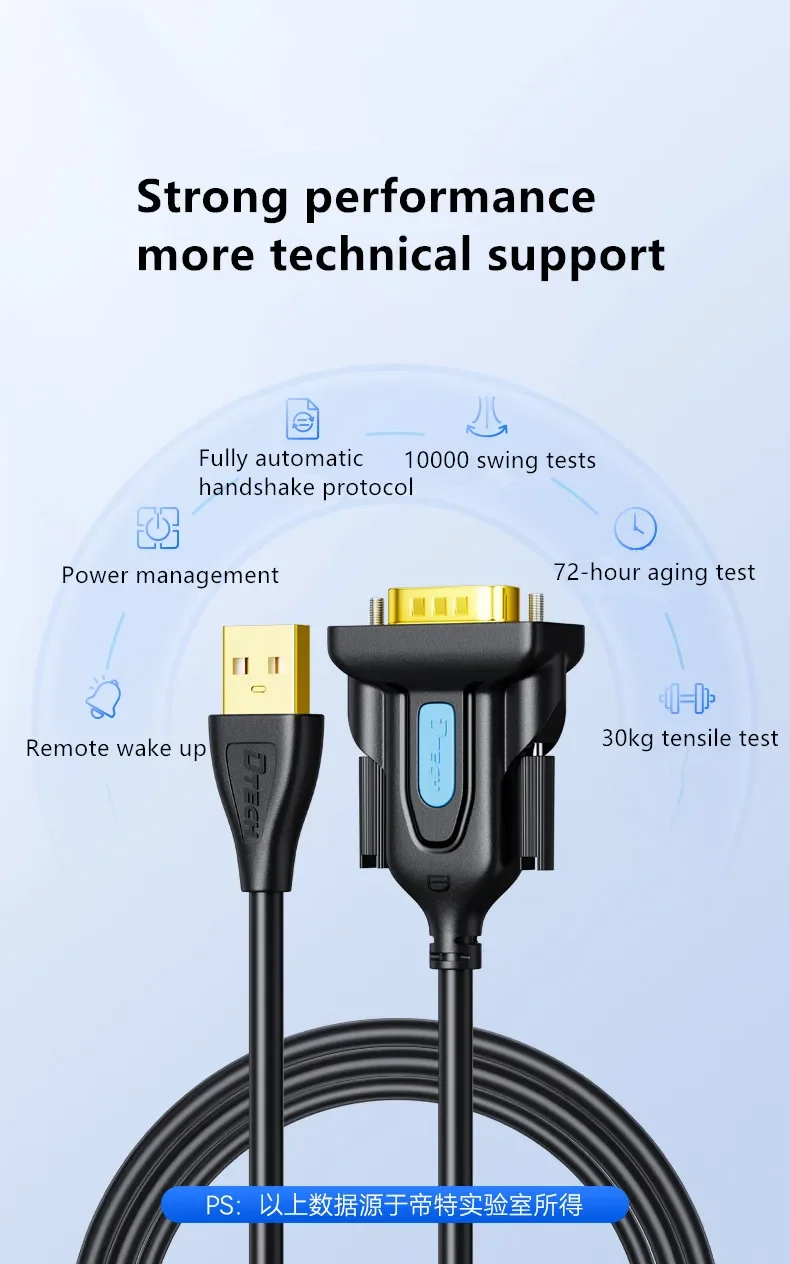 3 STKS Hoge Kwaliteit USB Naar DB9 RS232 Seriële Converter Kabel Man Op Man Adapter Datakabel