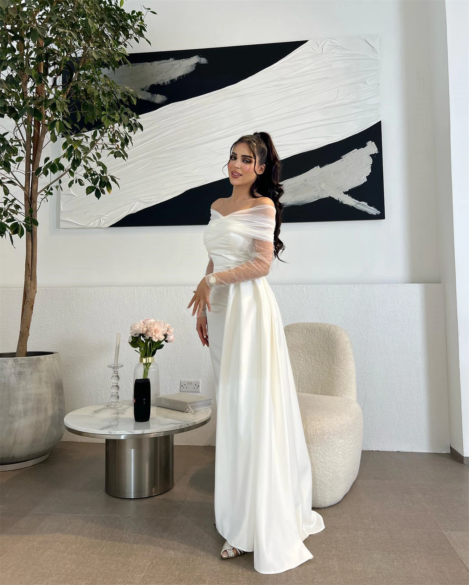 Edcpbm personalizado festa de casamento sereia vestido de casamento tamanhos grandes vestido de noiva luxuoso vestidos de noite de casamento