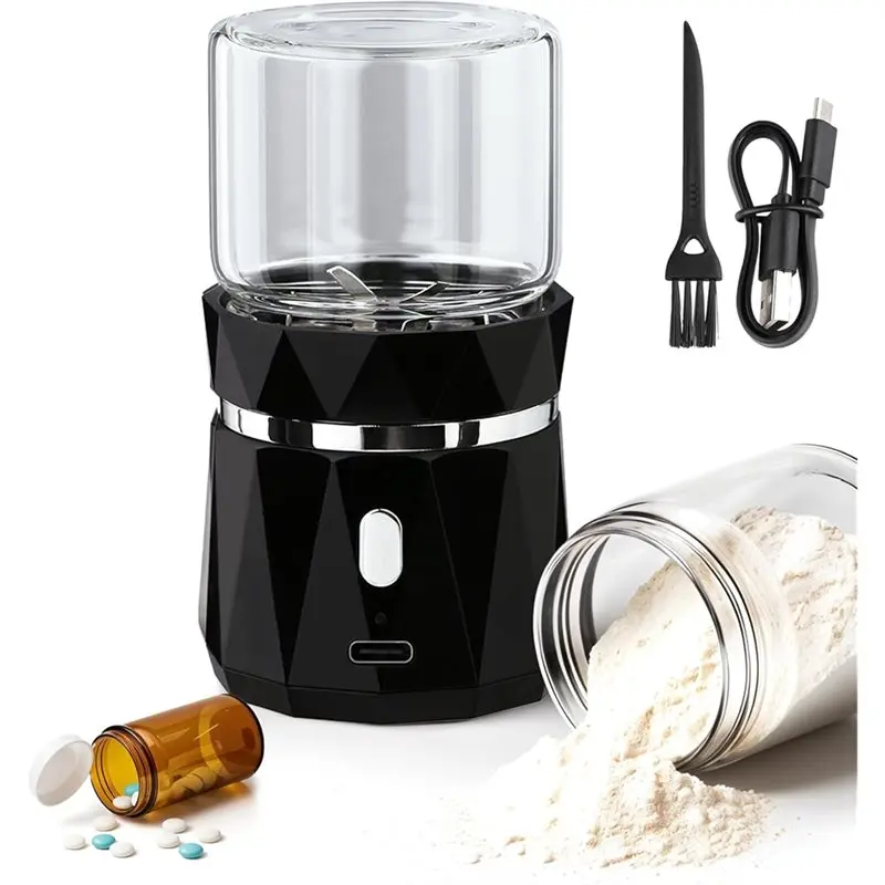 

【DURABLE 】Electric Pill Crusher Grinder, Fine Powder Automatic Grinding Machine For Multiple Pills For Elderly& Pet Medicine Med