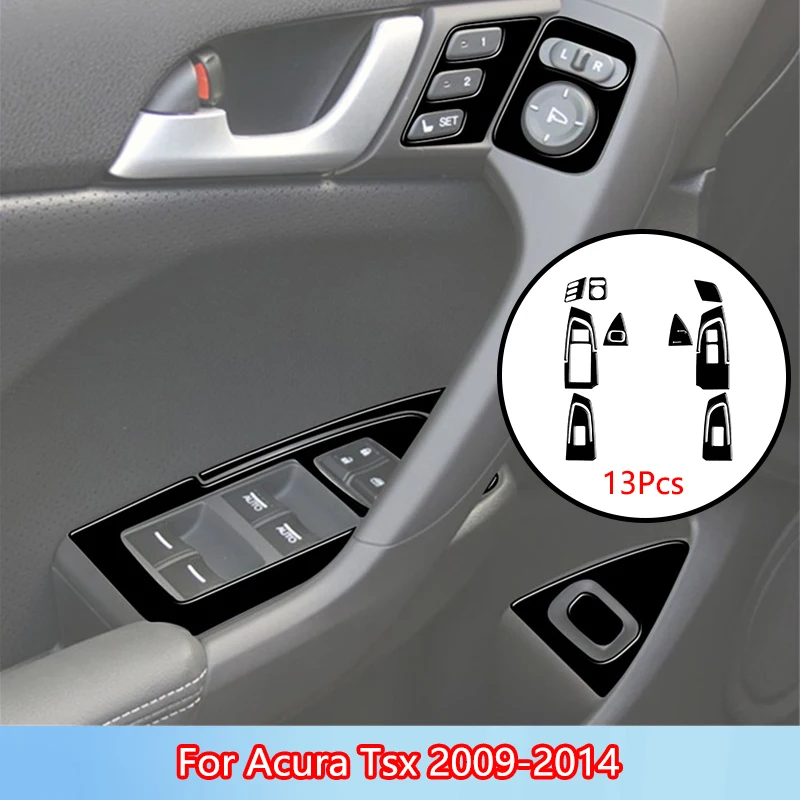 

Car Door Sets Brand New ABS Gloss Black Stickers For Acura Tsx 2009 2010 2011 2012 2013 2014 Car Interior Accessories