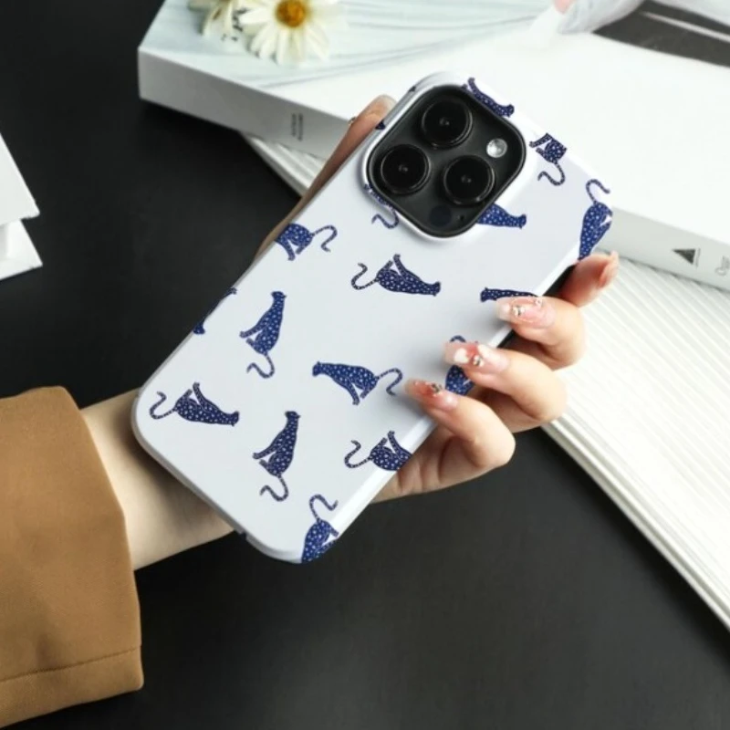 حافظة هاتف مغناطيسية لهاتف آيفون 17 16 15 14 13 12 11 16e Air PRO Plus غطاء مقاوم للصدمات من الأكريليك الصلب بطبعة الفهد #4