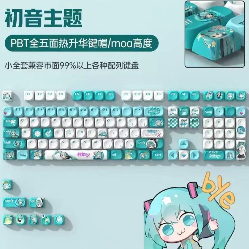 Popular Anime Hatsune Miku Peripheral Keycaps Cartoon Cute Hatsune Miku ...
