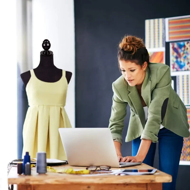 Model Display Torso Body Tripod Stand Clothing Forms Manikin 60”-67”Height Adjustable Female Dress image 3