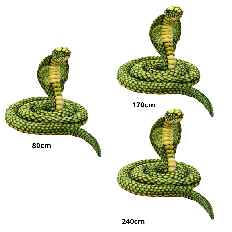 Simulation Doll Cobra Plush Toy Long Python Doll Rag Doll Zodiac Coiled Snake Fake Snake Props