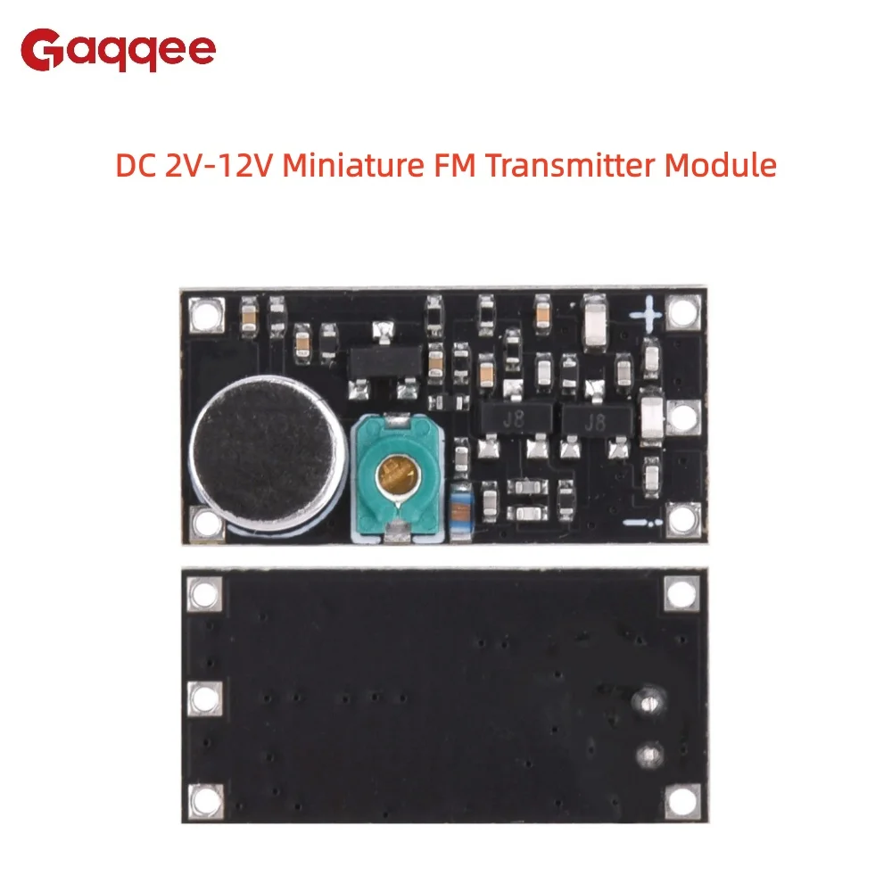 DC2V-12V وحدة إرسال FM مصغرة 85 ميجا هرتز - 115 ميجا هرتز لوحة إرسال ميكروفون لاسلكي أحادي القناة 9mA #1