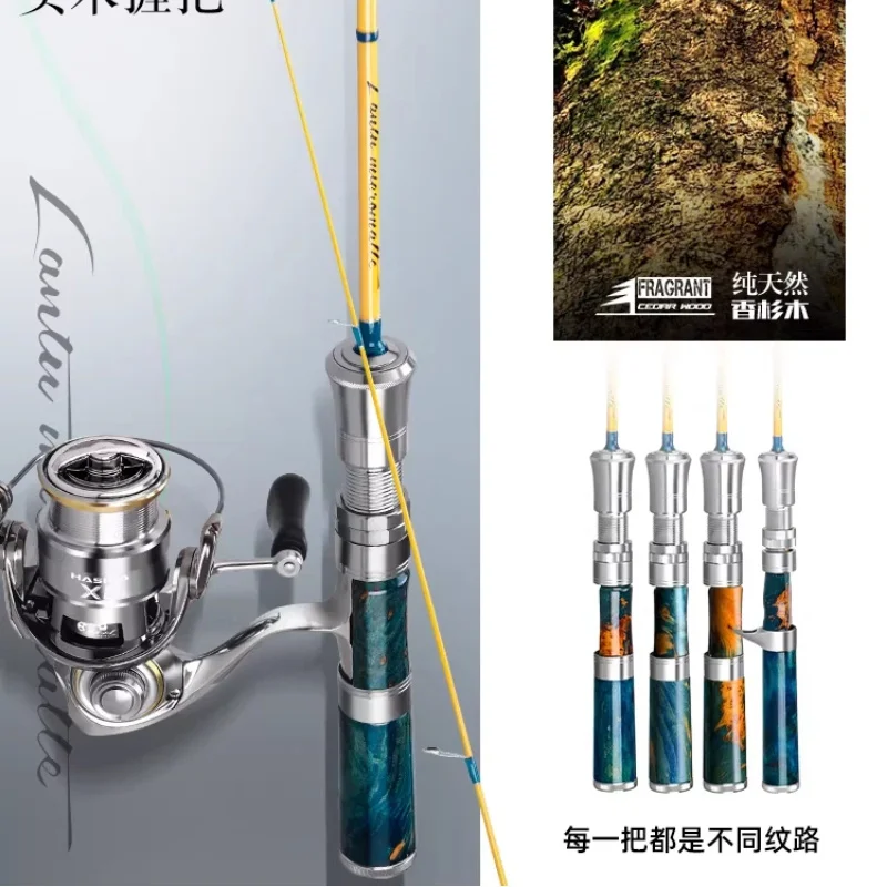 

Удилище Hasida Butterfly Custom Edition UL Ultra Soft Solid Tip Micro Lure для ловли на микроприманки с рукояткой из натурального кедра для ловли форели в ручьях.