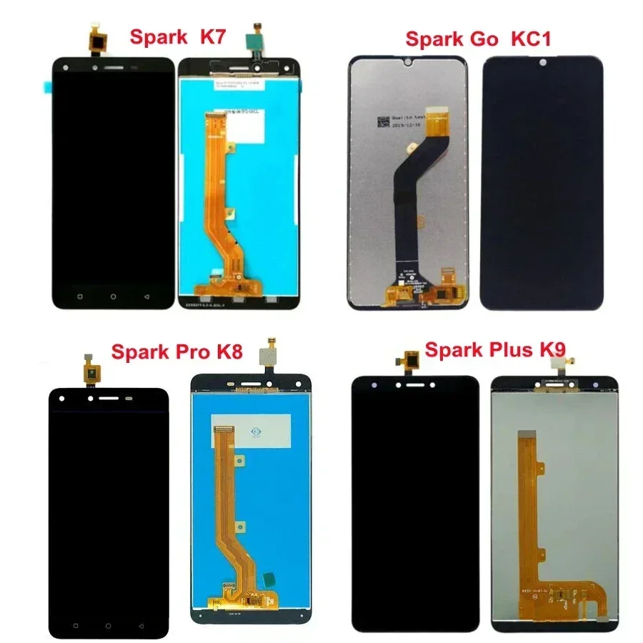 For Tecno Spart GO 2020 KE5 LCD Spark Pro Plus K9 K8 KC1 Display Touch Screen Digitizer Assembly For Tecno Spark CM KA9 LCD