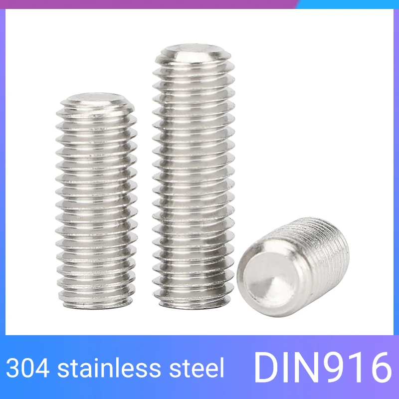 

20pcs Hex Hexagon Socket Allen Cup Point Set Screws Grub Screw M3 M4 M5 M6 M8 DIN916 304 Stainless Steel