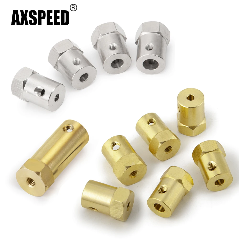 

AXSPEED нержавеющая сталь/латунный разъем, муфта приводного вала двигателя 3/4/5/6/7/8 мм для радиоуправляемой лодки, модель автомобиля, обновленные аксессуары, часть