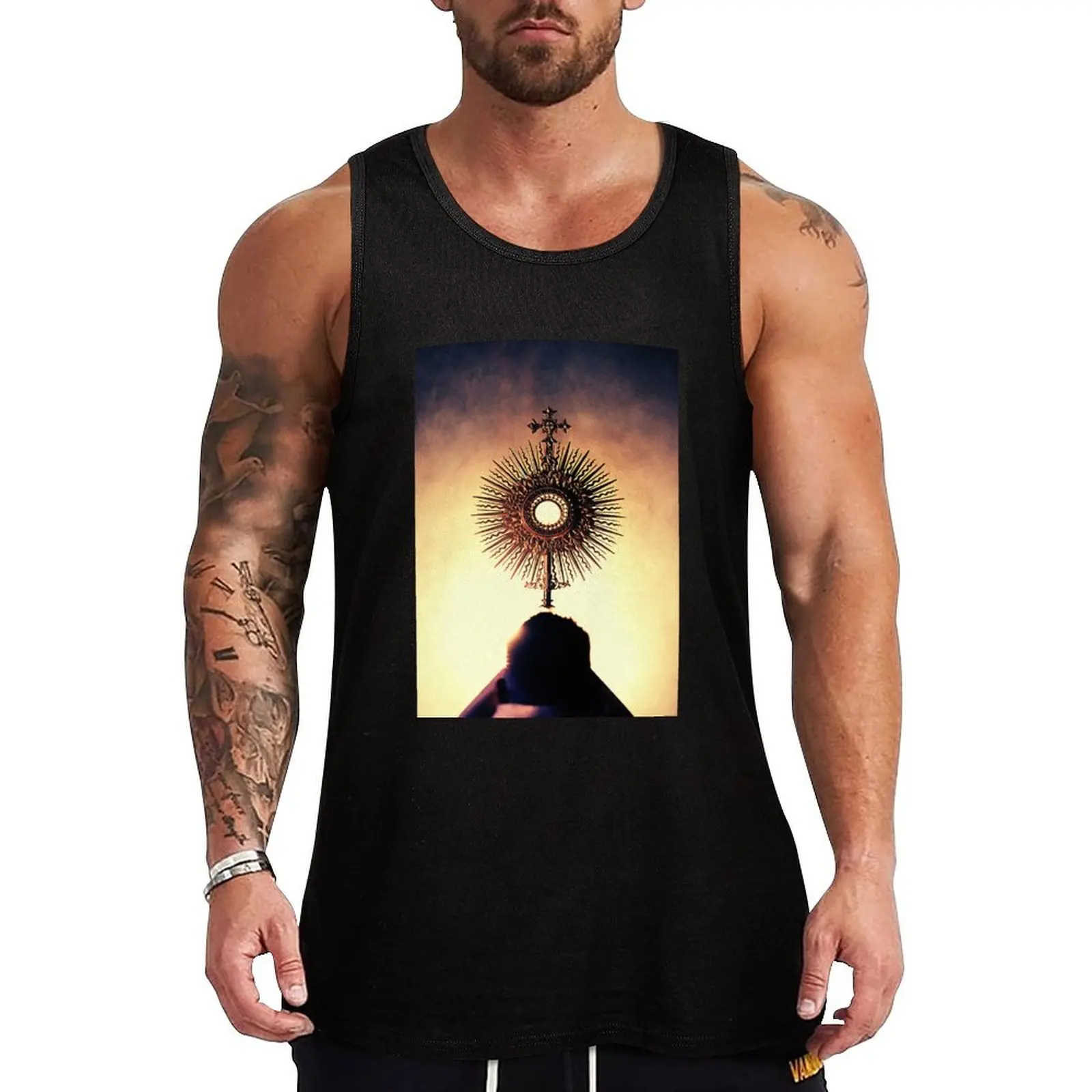 Jesus it the Blessed Sacrament Tank Top Basic Cotton Blend Tank Top Casual Sleeveless Shirt