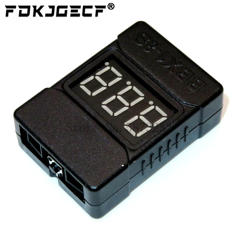 BX100 1-8S Lipo Battery Voltage Tester/ Low Voltage Buzzer Alarm/ Battery Voltage Checker with Dual Speakers for 3.7V 7.4V