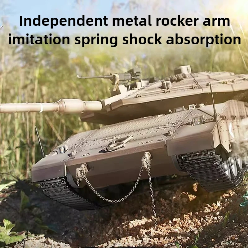 Henglong RC Czołg 1/16 Metalowy Gąsienicowy Pojazd Bojowy Terenowy Symulacja Wojskowy Elektryczny Zdalnie Sterowany Model Czołgu Zabawka Prezent