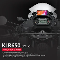 New For KAWASAKI KLR650 KLR klr 650 Motorcycle GPS Smart Phone Navigation Mount Bracket Adapter Mounting Holder Support 2022 -