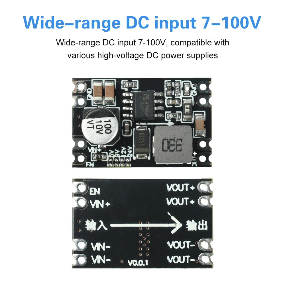 Voltage Conversion Modules DC-DC 7V-100V To 5V/9V/12V/24V Fixed Output Voltage Step Down Power Module