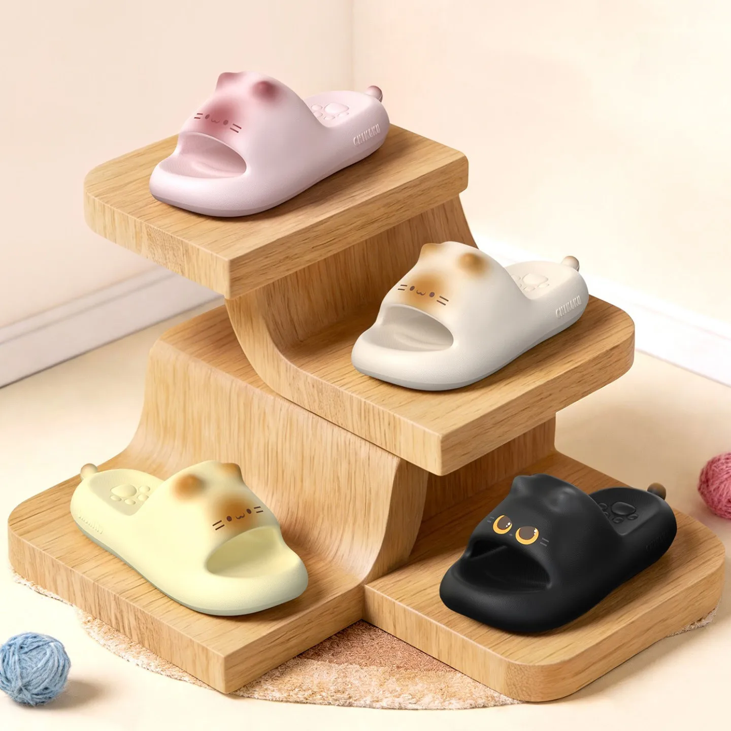 

New Cute Cartoon Slippers Women Summer Light Indoor Soft EVA Slides Men Comfortable Flats Couples Non-Slip Home Thick Sole Shoes