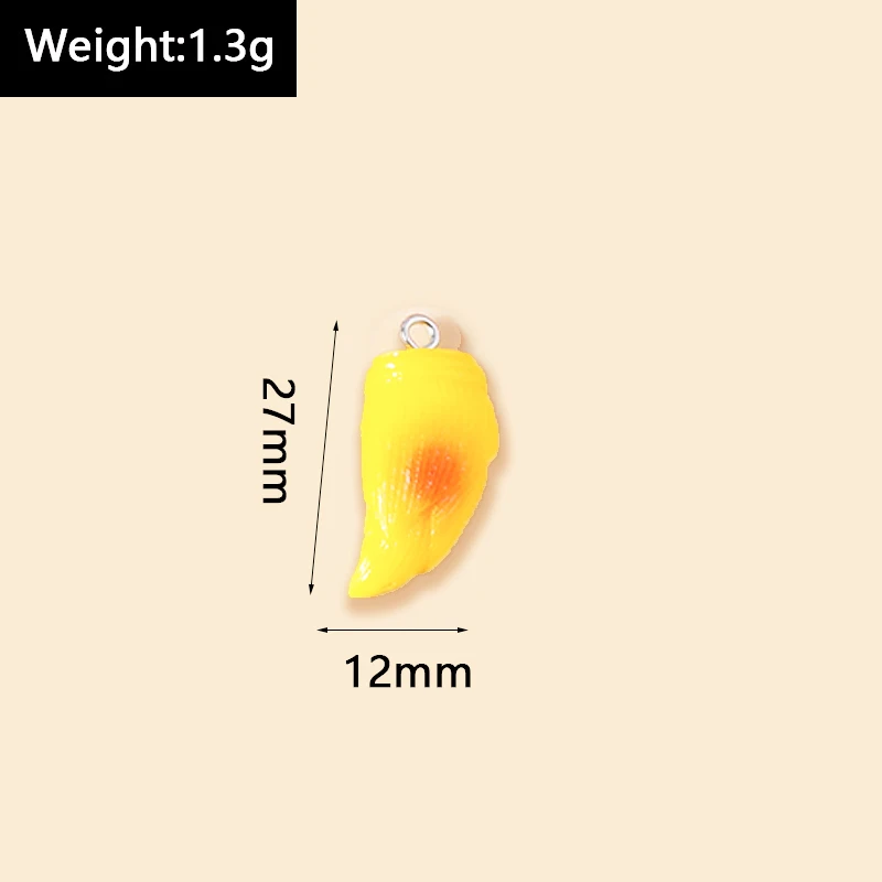 Leslie 15 Stück 3D-Harzanhänger in Form von Früchten und Gemüse (Zitrone, Apfel, Kirsche, Erdbeere) für Halsketten, Armbänder und Schmuckherstellung. – Detail 2