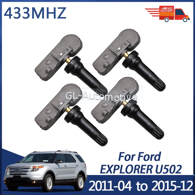 

4PCS 433MHZ TPMS Tire Pressure Sensor For Ford Explorer 2011-2015 BB5T-1A180-AA DV6T-1A180-AA