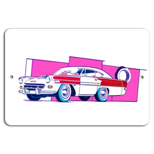 Retro Drive: Classic Vibe Metal Sign-Aluminum