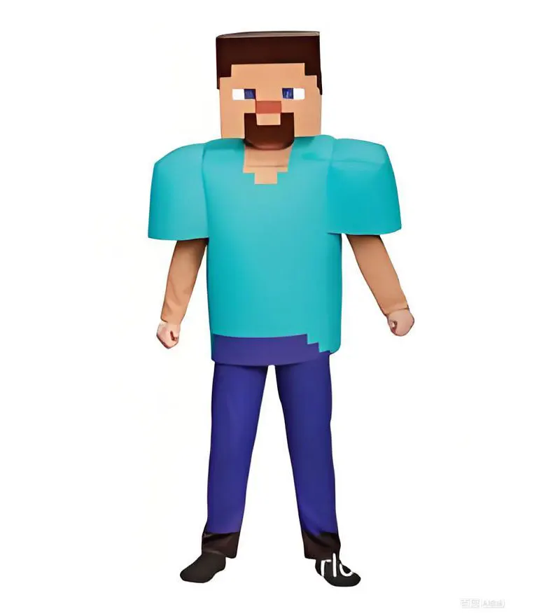Diamond style armor in the block world | cosplay costumes for game characters | adult wearable armor view 5
