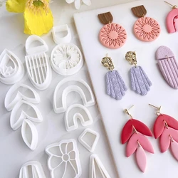 8 Styles Polymer Clay Earrings Cutting Mold Ceramic Mold DIY Handwork Making Earrings Jewelry Pendant Cutting Shape Tools