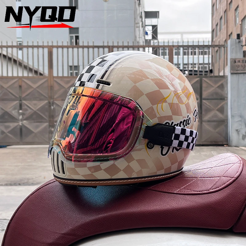 

Orz Japanese Vintage Space Cruise Helmet Men's Women's All Seasons Full Helmet Windproof Sunscreen Helmet Motorcycle casco moto