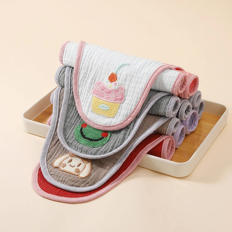 Baby Back Sweat Absorbent Cloth for Boys Girl 0-36Month Breathable Cartoon Wash Cloth Skin Friendly Back Sweat Towel