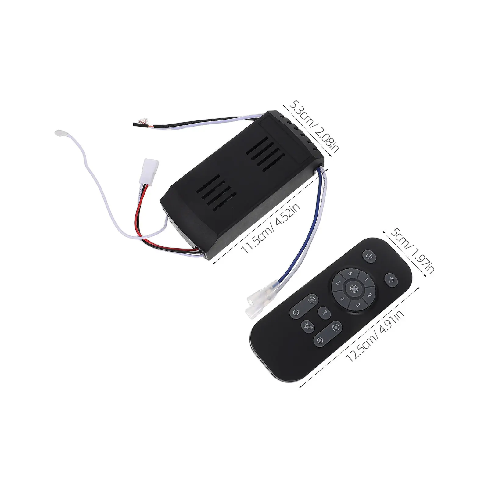 1Set Universal Dc Fan Remote Control Kit 6-Speed Timing Function Wireless Receiver Replacement Fan Light Control