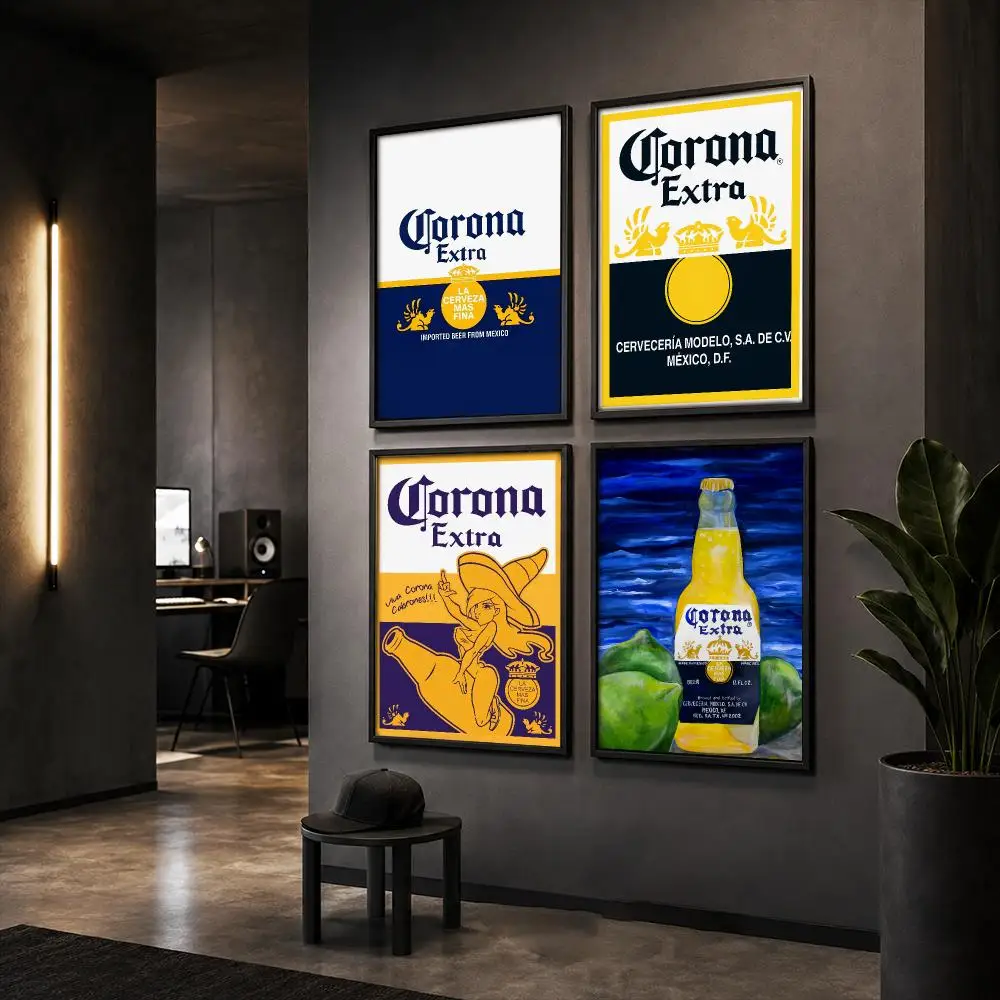 C-Corona Wine Beer Poster HD Home Wall Stickers House Hallway Living Room Bedroom Bar Office Decor Art Prints
