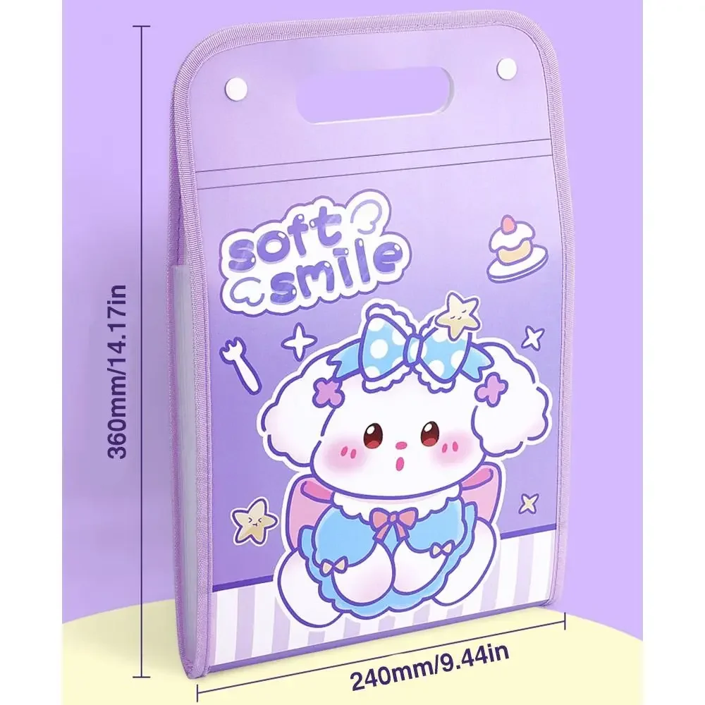 Tragbare wasserdichte tragbare vertikale Ordner-Testpapiertüte für Studenten, mehrschichtige Orgeltasche mit großem Fassungsvermögen, Aufbewahrung und Veredelung