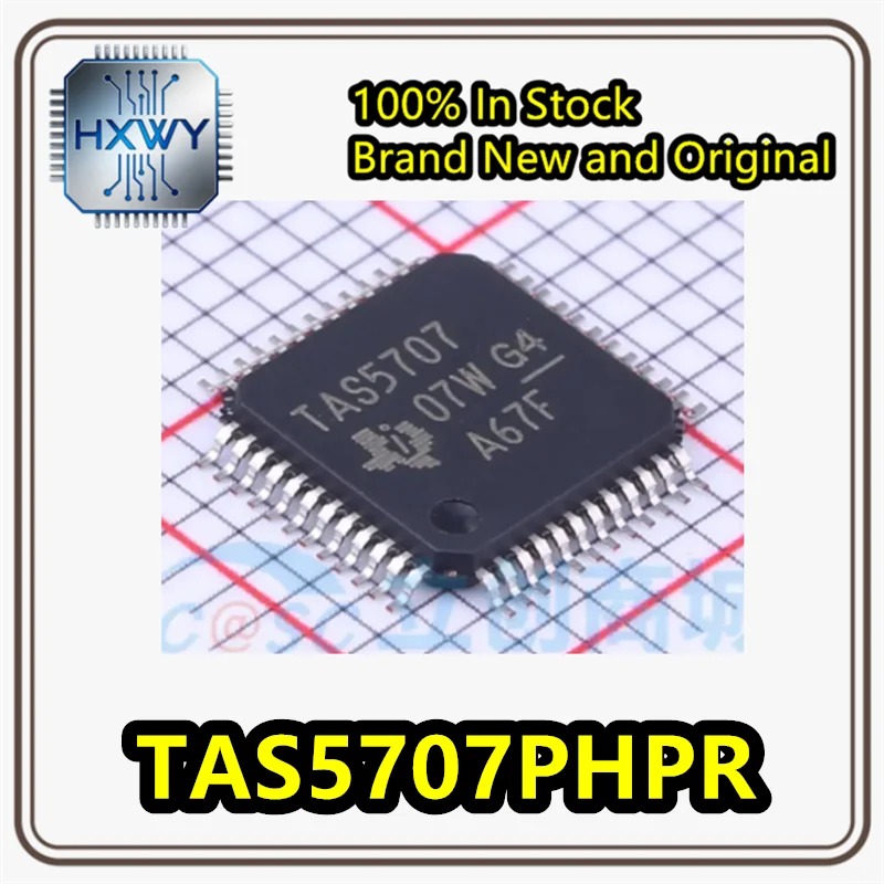 (10/50 pieces) TAS5707PHPR TAS5707 QFP48 Class D Digital Audio Amplifier Chip Brand New Original Stock