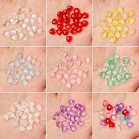 20pcs Love Heart Lampwork Glass Beads Mixed Colors Czech Crystal Loose Beads For Jewelry Making DIY Bracelets Accessories 6mm