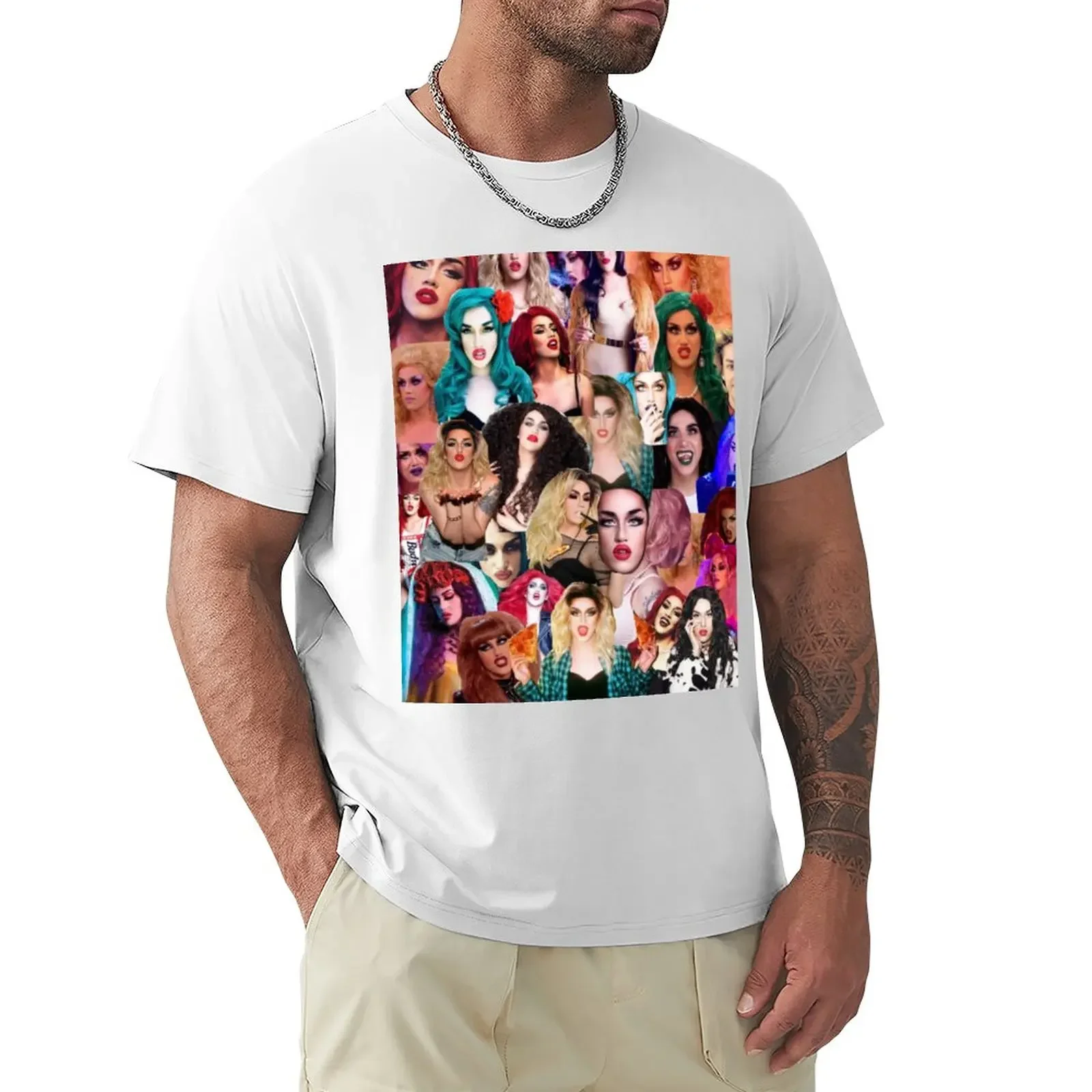 

Adore Delano Collage T-Shirt boys whites anime clothes black t-shirts for men