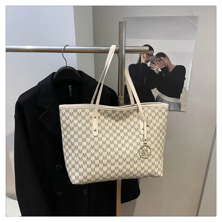 Große Kapazität Pendler-Tragetaschen Modische bedruckte Pu-Leder-Handtasche für Frauen College-Studenten Klasse Handtaschen Schultertasche – Detail 27