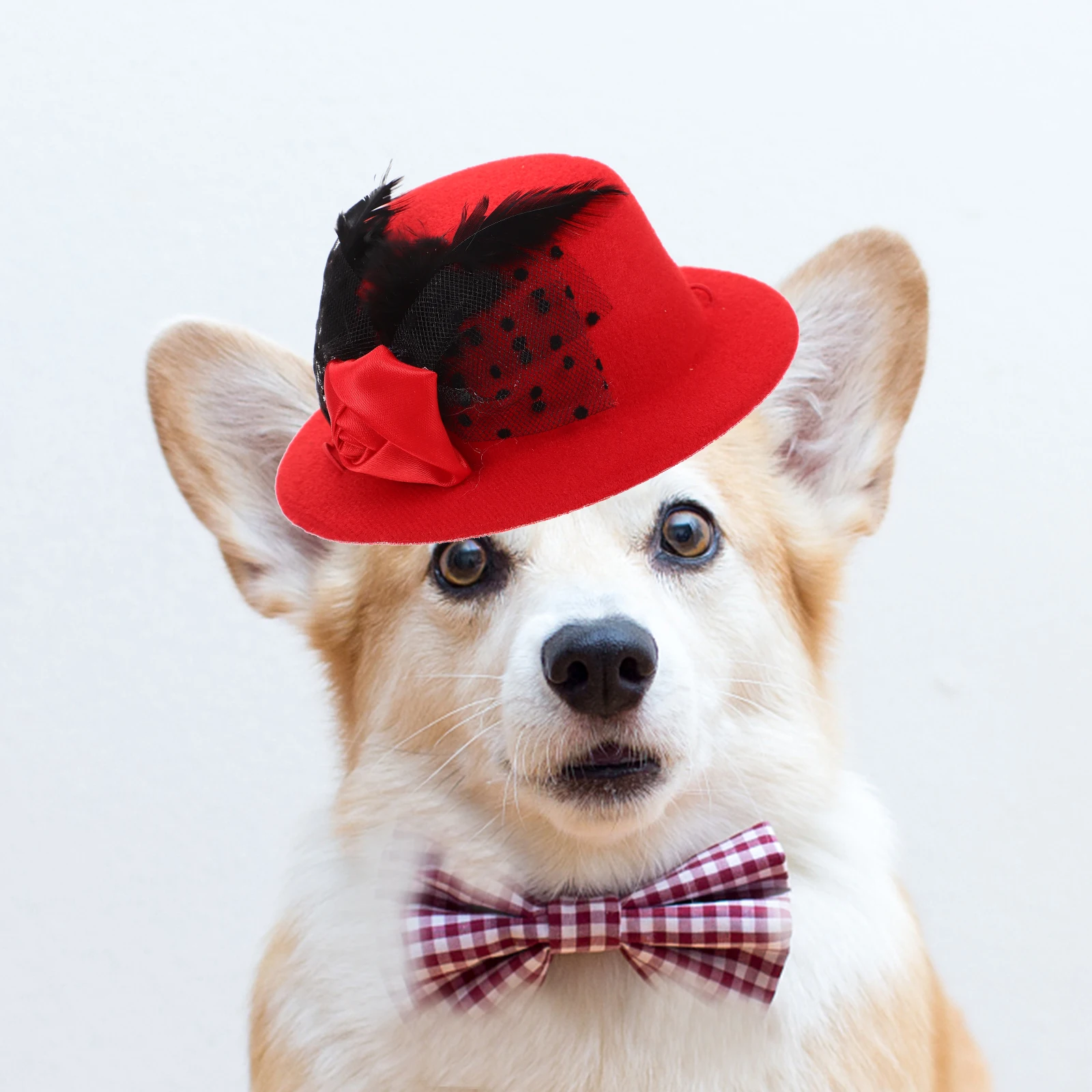 

Pet Hat For Dogs Cats Denim Bowler Adjustable Wear-Resistant Puppy Accessory Festival Party Decorative Cat Hat