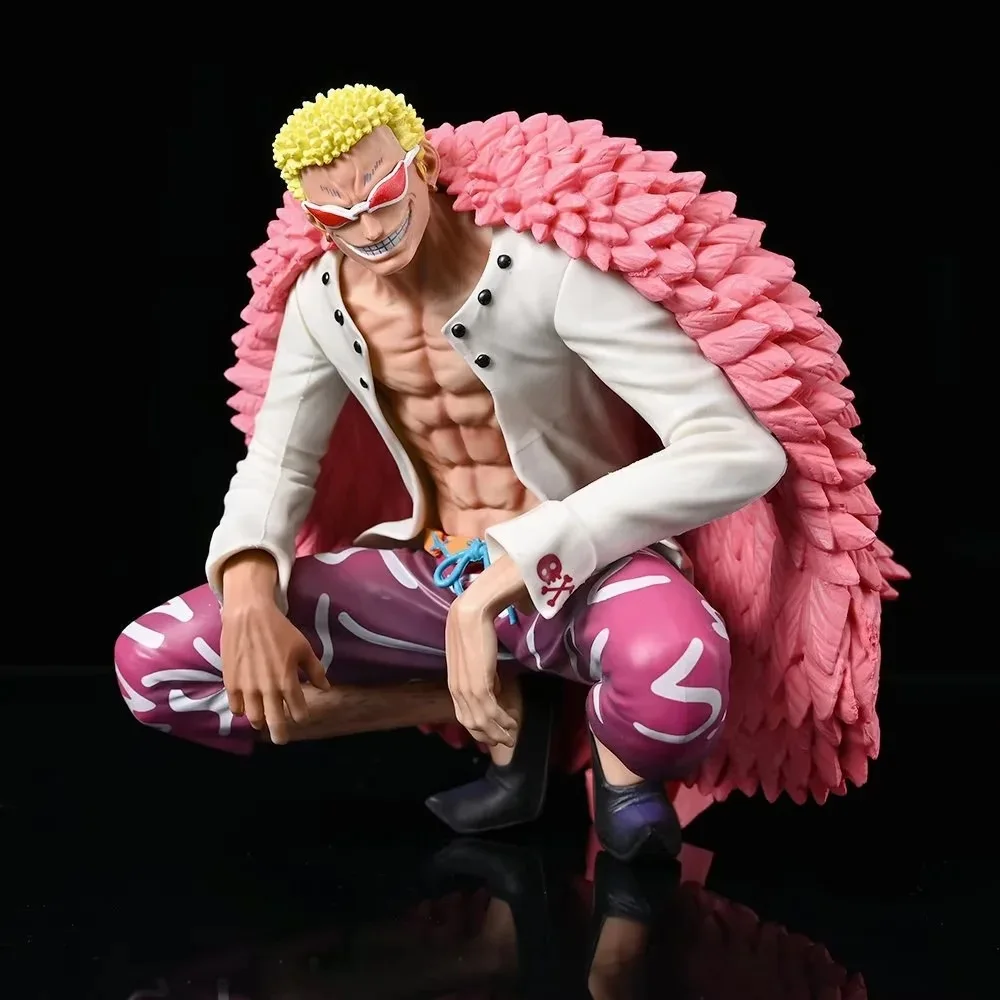 15cm Anime One Piece Figures Oka Shichibukai Donquixote Doflamingo Action Figure Pvc Collection Gk Devil Fruit Statue Model Toys