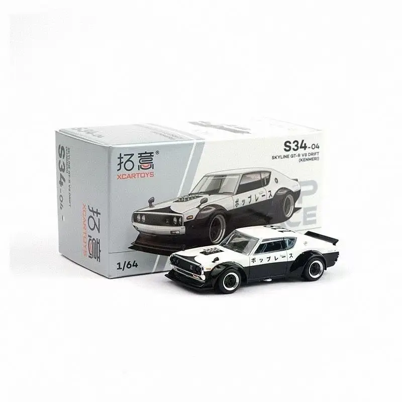 

POP RACE 1:64 Nissan Skyline GTR V8 Суперкар 1:64 Модель автомобиля из сплава Коллекционный орнамент
