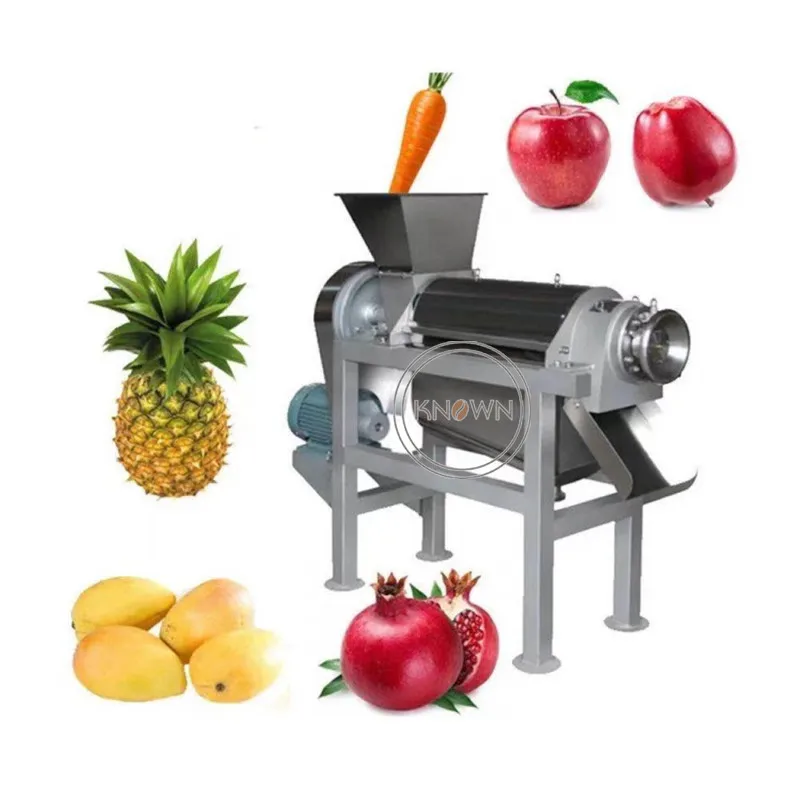 0.5t/h Spiral Fruit Orange Apple Pear Juicer Extractor Squeezer Machine Vegetable Tomato Beverage Juice Making Machine