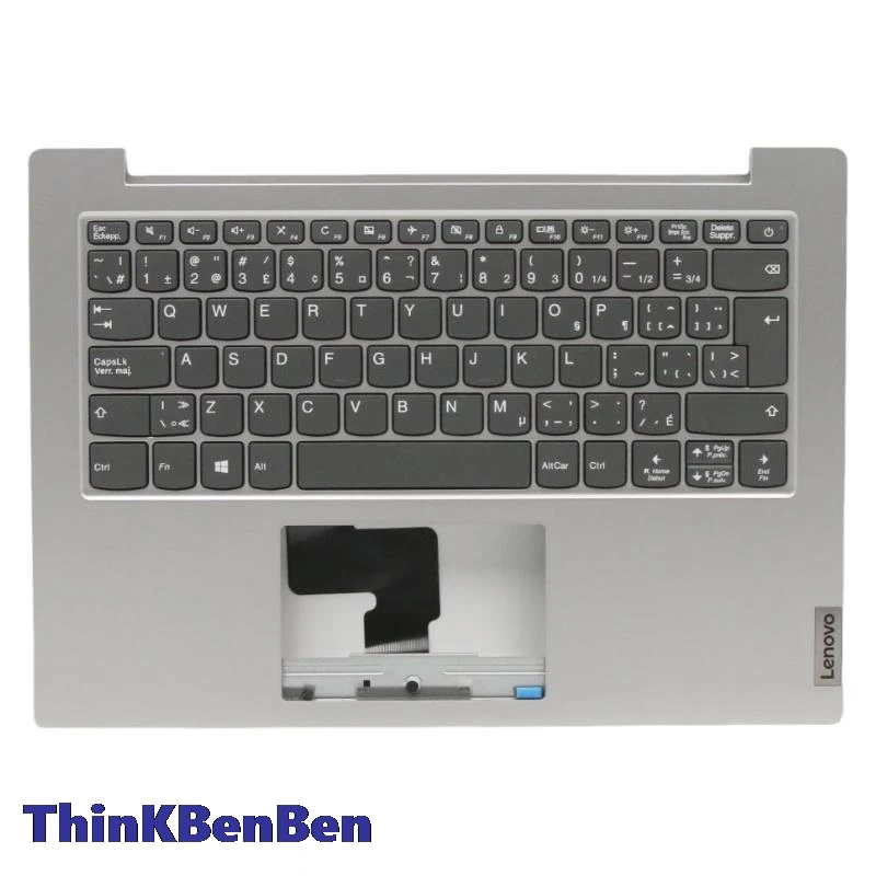 CFB Canadian French Platinum Grey Keyboard Upper Case Palmrest Shell Cover For Lenovo Ideapad 1 14 14ADA05 5CB0Z55495