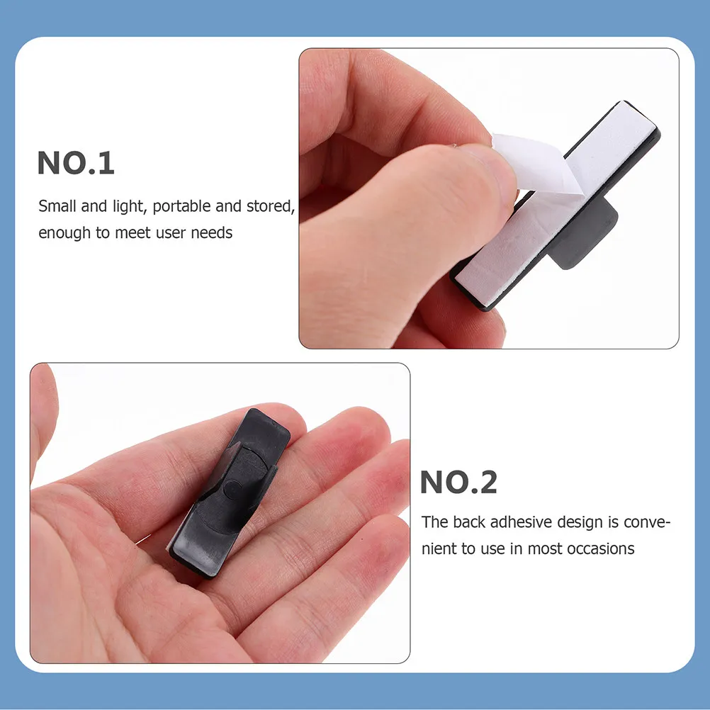 20Pcs Plastic Pen Holder Clips Adhesive Wall Mounted Whiteboard Marker Holders for Office Study Room School Home Use Strong Grip